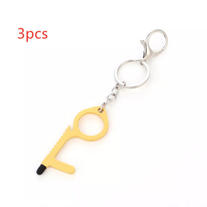 Alloy protective door opener keychain in various colors