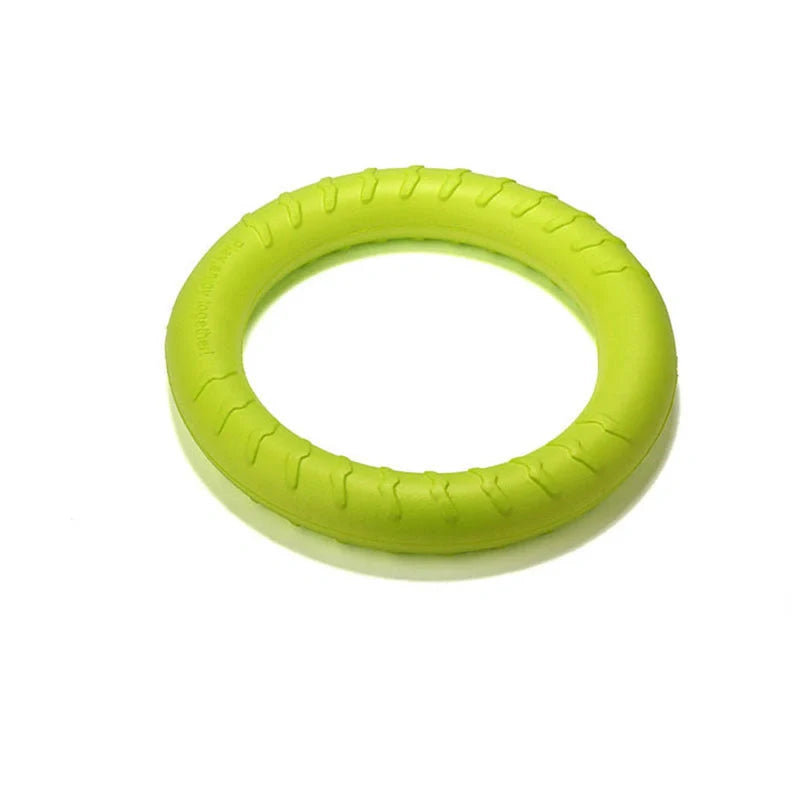 EVA Dog Training Toy Pull Ring in bright colors for interactive play and training