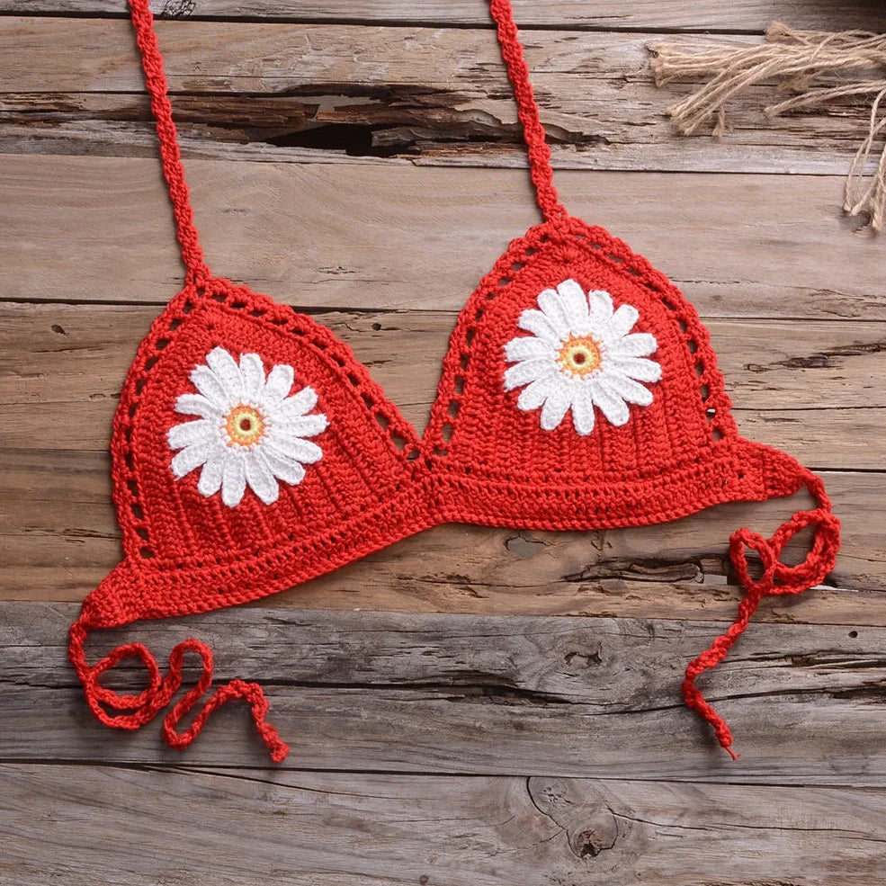 Two-piece bikini set in cotton-blend fabric with acrylic, showing jacket and pants in various colours like khaki and light blue