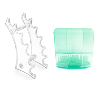 14-hole makeup brush holder in various colors for organized brush storage and drying