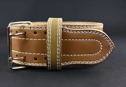 Four-layer cowhide leather sports fitness belt for weightlifting support