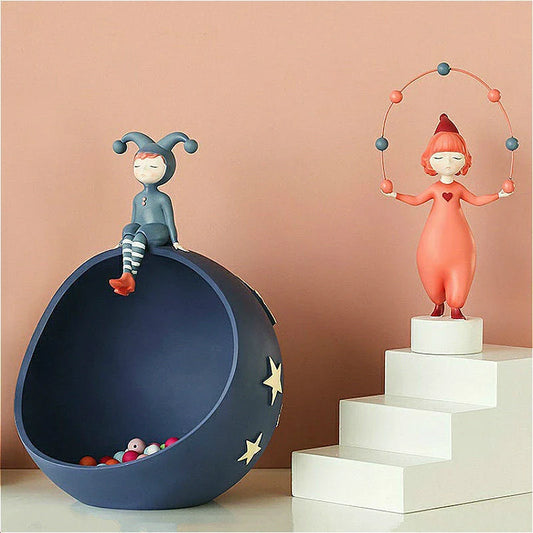Enchanting resin elf figures in fairy girl and elf boy designs, featuring whimsical details and captivating charm for home decor