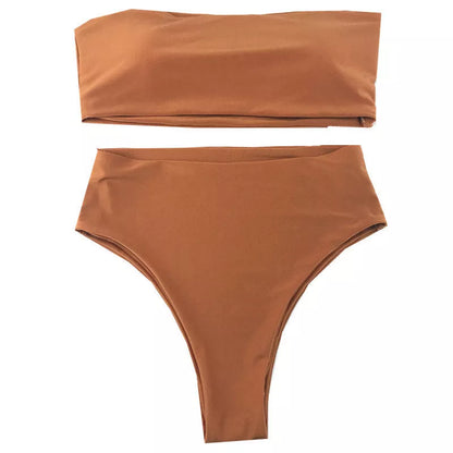 Summer swimwear bikini in various colors with quick-dry fabric and backless design