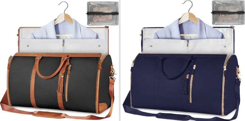 Spacious Travel Duffel Bag - Versatile Women's Handbag with Folding Suit Compartment in Multiple Color Options