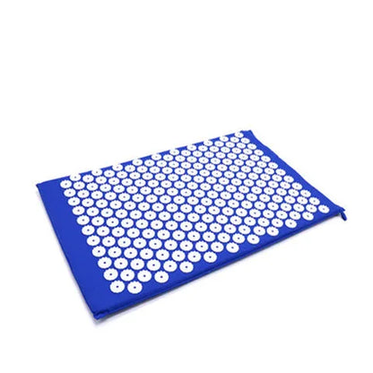 Lotus-shaped acupressure mat and pillow set in blue colour for massage therapy