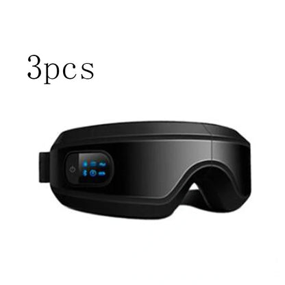 3D 4D Rechargeable Eye Massager with Bluetooth Music Player in black and white