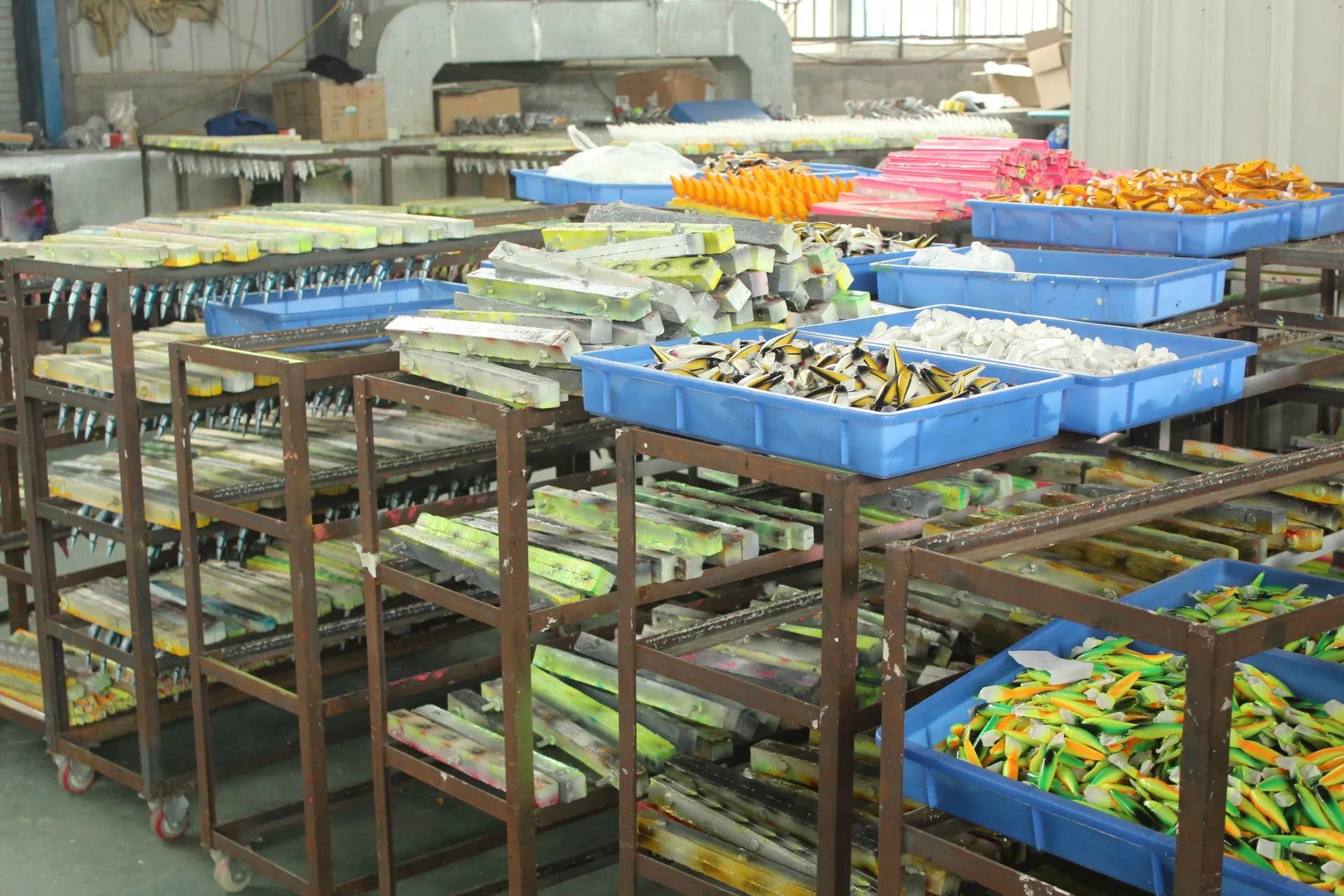 Blue PVC bait set fishing tools for durable and effective fishing