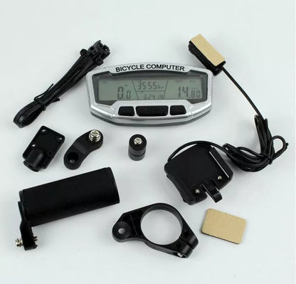Mountain bike speedometer with blue luminous display and 28 functions