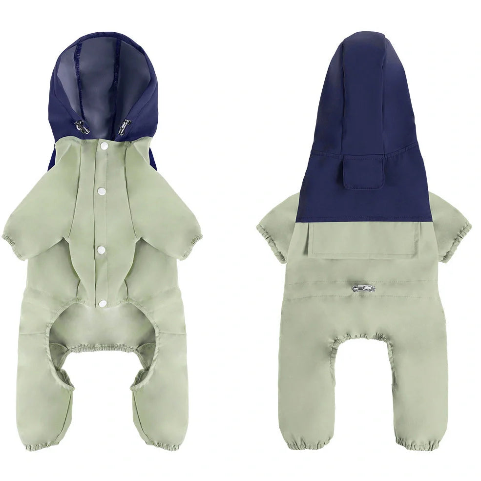 British style waterproof polyester dog jacket for small medium breeds in multiple colours