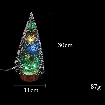 Festive Mini LED Christmas Tree with Warm Lights, Compact Holiday Decoration for Small Spaces and Tabletops