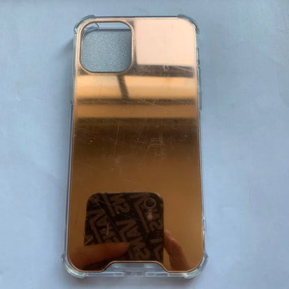 Mirror Phone Case for iPhone showing TPU material and built-in mirror surface