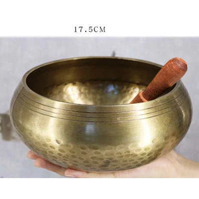 Harmonious Tibetan Singing Bowl - Copper Meditation Bowl with Vibrant, Soothing Tone