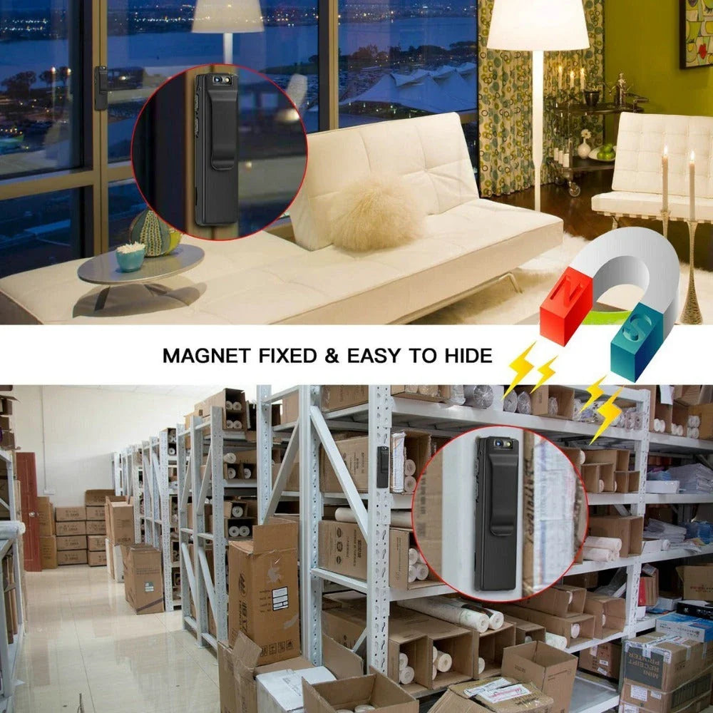 Magnetic Digital Recorder with Zinc Alloy Casing, 1920 x 1080P Video, and Powerful Magnetic Adsorption for Hands-Free Recording