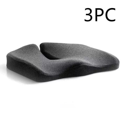 Memory foam seat cushion with non-slip bottom for office and car use
