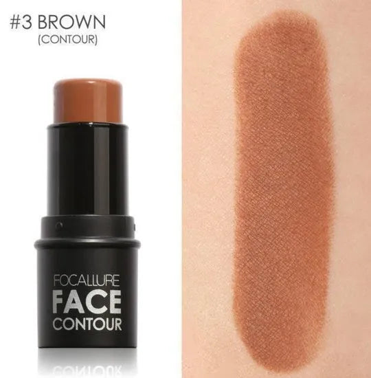 Powder face contour highlighter compact with four colour shade options for targeted facial highlighting