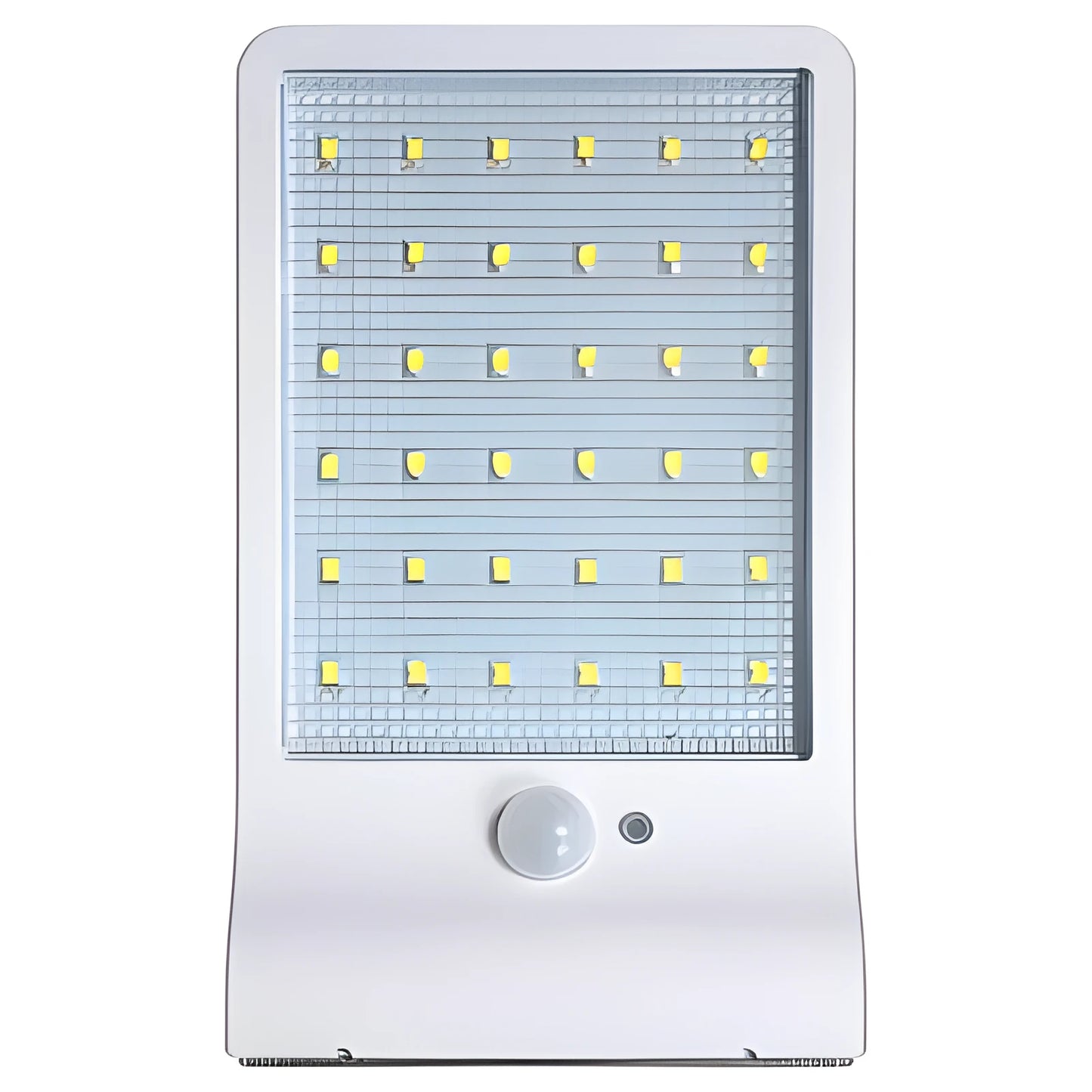 Black and white outdoor solar garden light with IP65 waterproof rating for courtyard and balcony lighting