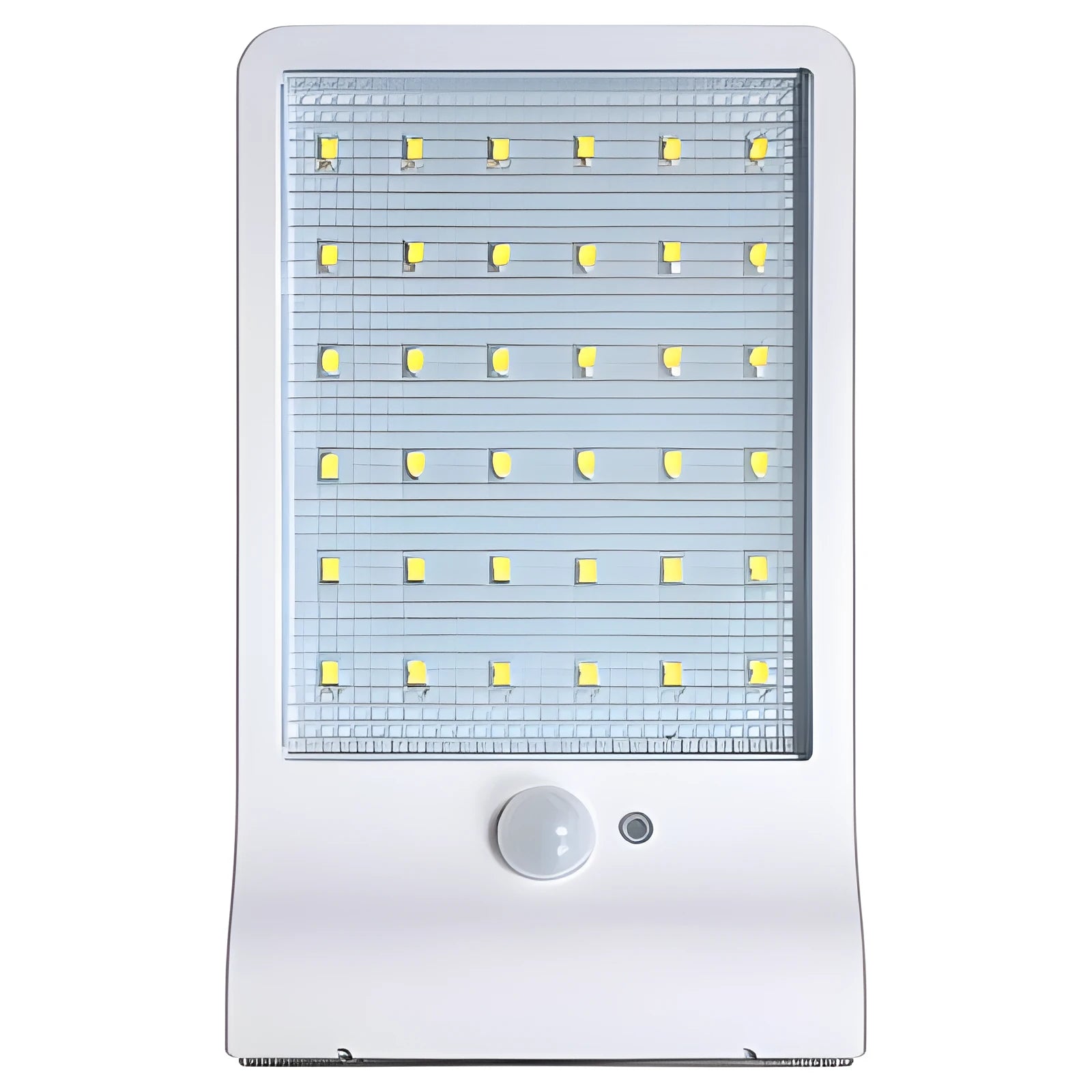 Black and white outdoor solar garden light with IP65 waterproof rating for courtyard and balcony lighting