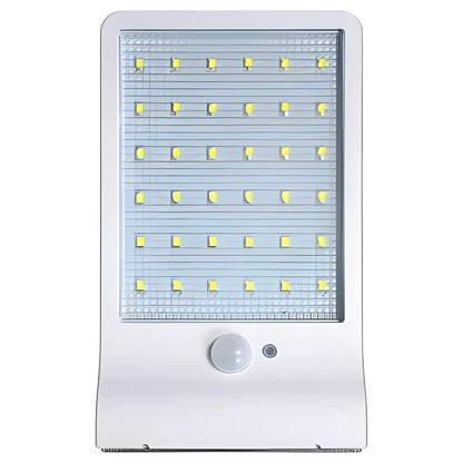 Black and white outdoor solar garden light with IP65 waterproof rating for courtyard and balcony lighting
