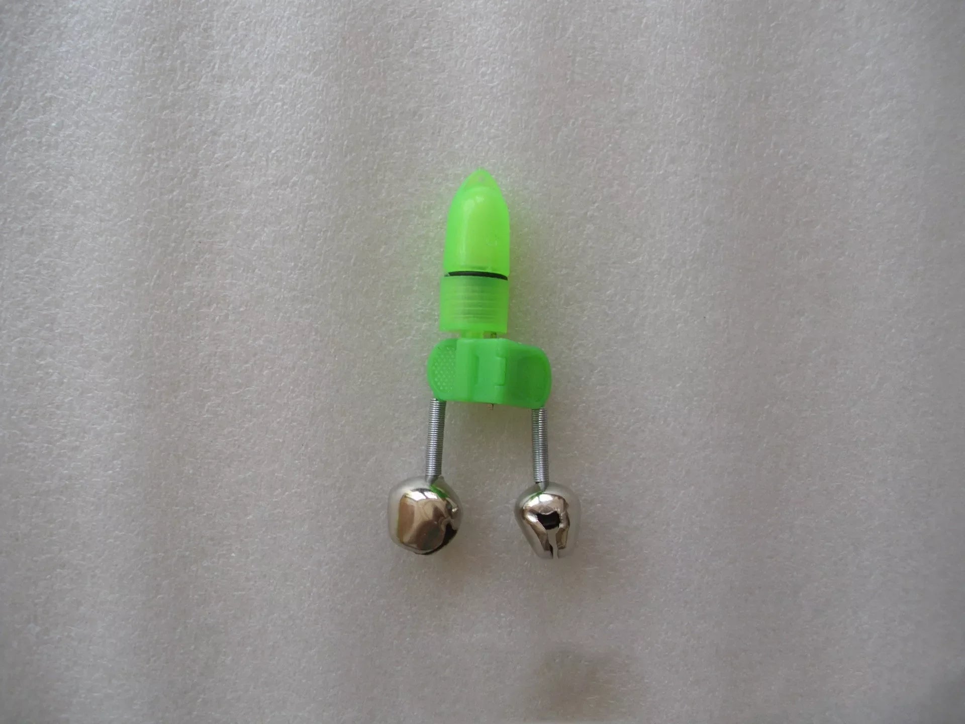 Fishing bells with lights for night fishing, featuring dual bell bite alarms and compact design