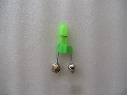 Fishing bells with lights for night fishing, featuring dual bell bite alarms and compact design