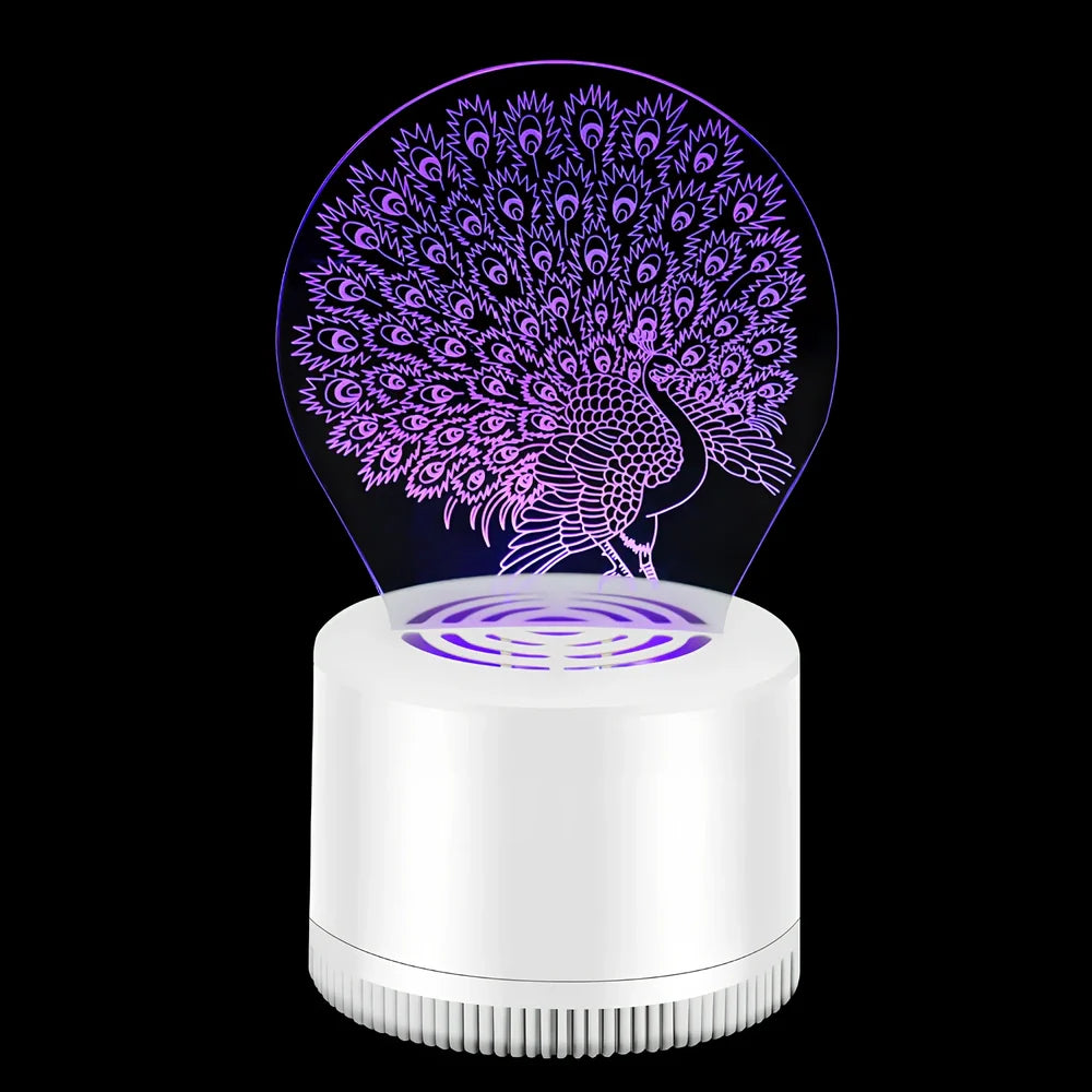 3D decorative mosquito killer with USB power and 1.2m cord in 25cm×12cm×14cm size