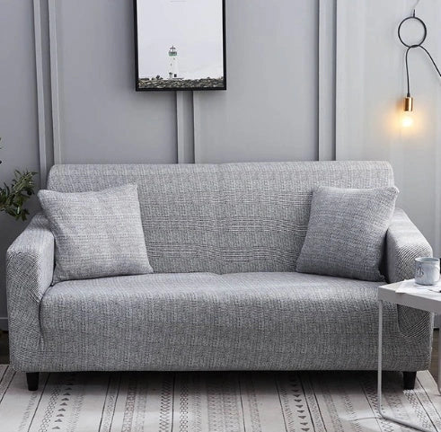 Stretchable polyester-spandex sofa cover with non-slip design in various colors