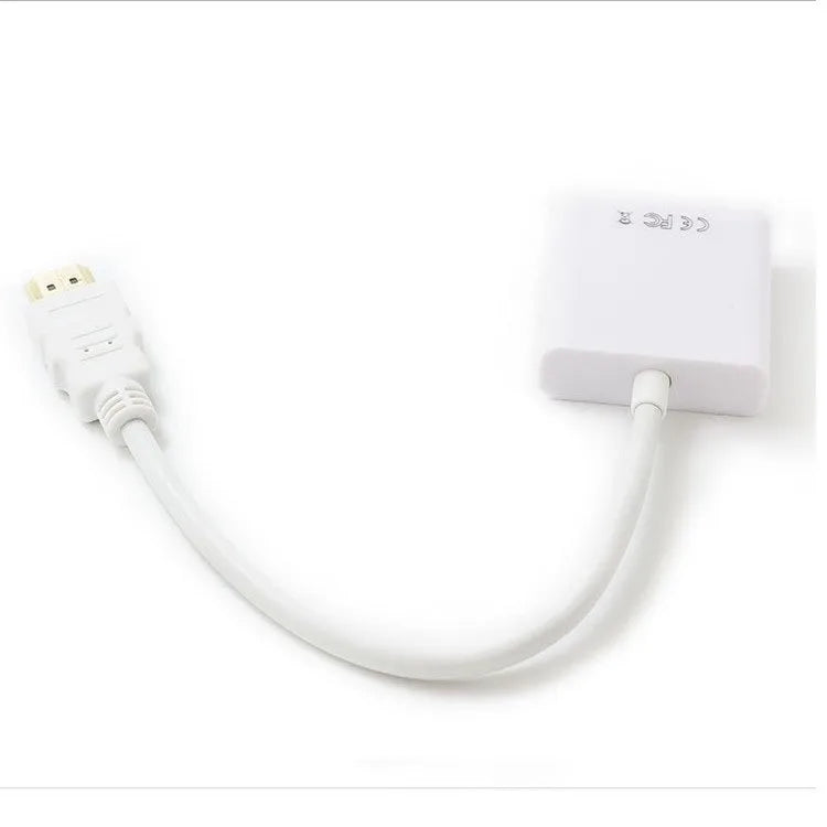 HDMI to VGA converter adapter with 0.3m black cable for set-top box connections