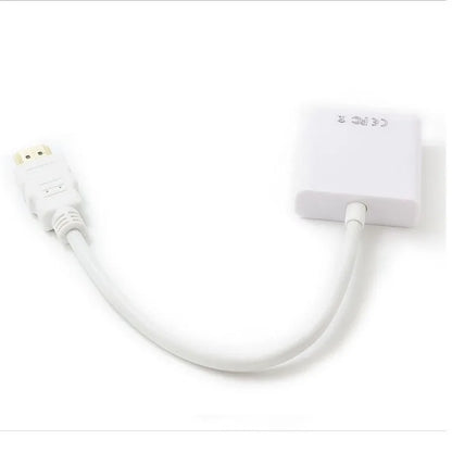 HDMI to VGA converter adapter with 0.3m black cable for set-top box connections