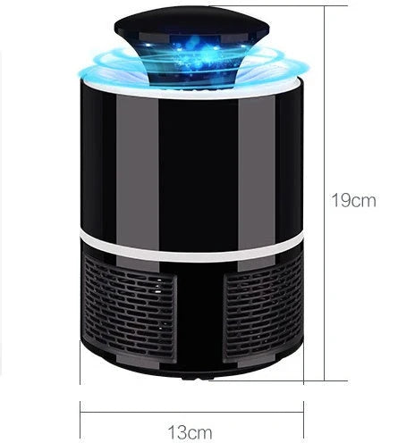 Quiet Mosquito Repelling Lamp - Effective insect zapper with low-noise fan, 360-400nm purple light, and automatic on/off sensor