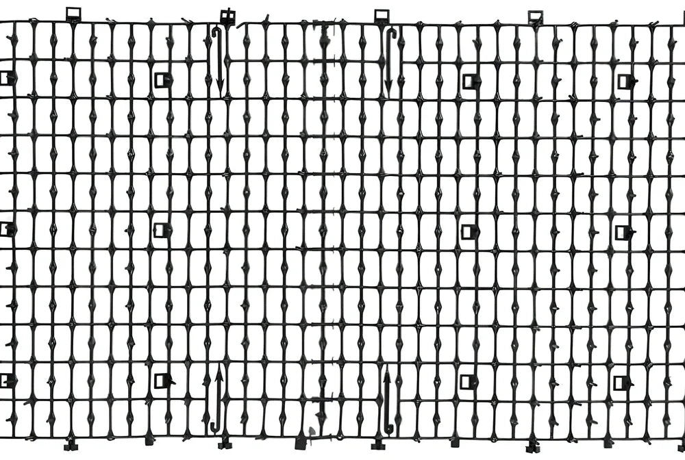 Garden cat scat mat with 1.8cm plastic spikes for pet deterrence on grass