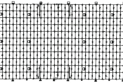 Garden cat scat mat with 1.8cm plastic spikes for pet deterrence on grass