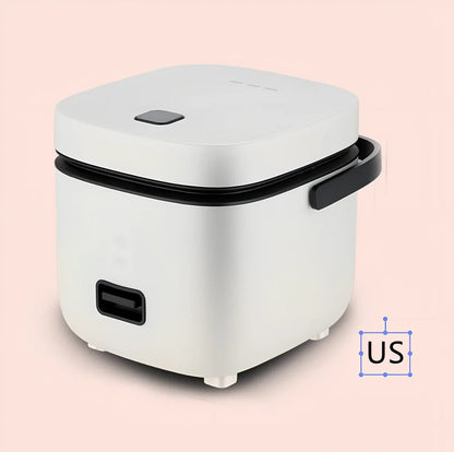 Compact brown 1-2 litre electric rice cooker, 180x200x180mm, with mechanical controls and aluminium pot for small UK kitchens