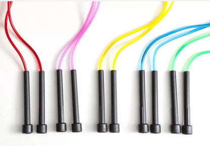 Quick Skipping Rope with thin handle for speed training in vibrant colors