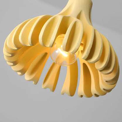 Nordic style resin chandelier with geometric design, 22cm diameter, available in five colours including green and grey