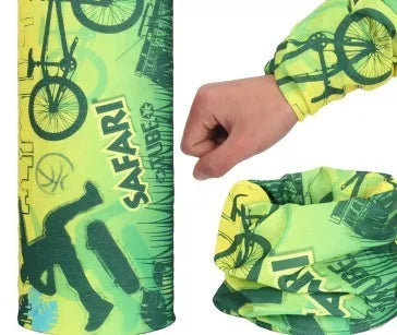 Polyester sports bandana for cycling and sun protection in various patterns