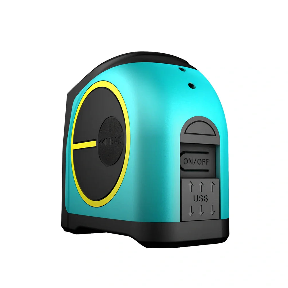 2-in-1 laser tape measure tool with extended tape and magnetic hook for metal surfaces