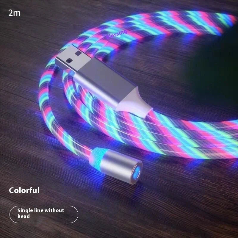 Magnetic Charging Cable Streamer in blue, red, green, and colorful options