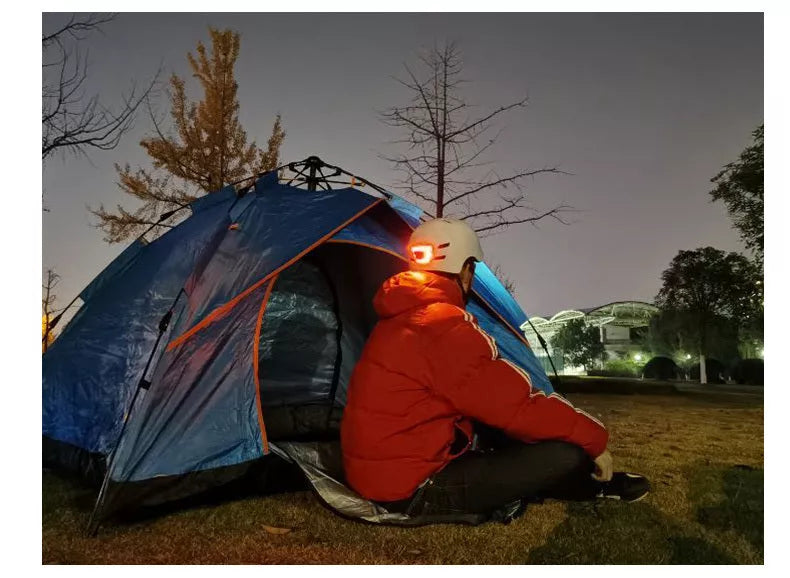 Electric scooter helmet with lighting headlight and warning taillight for night safety