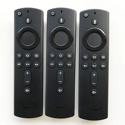 Black Amazon Fire TV Stick 4K voice remote control with 10m range and ABS construction