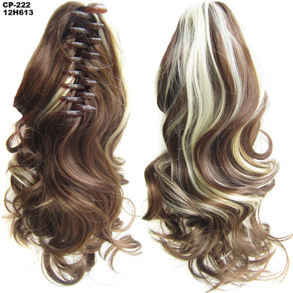 Stylish ponytail hair extension with natural-looking synthetic fibers for comfortable all-day wear