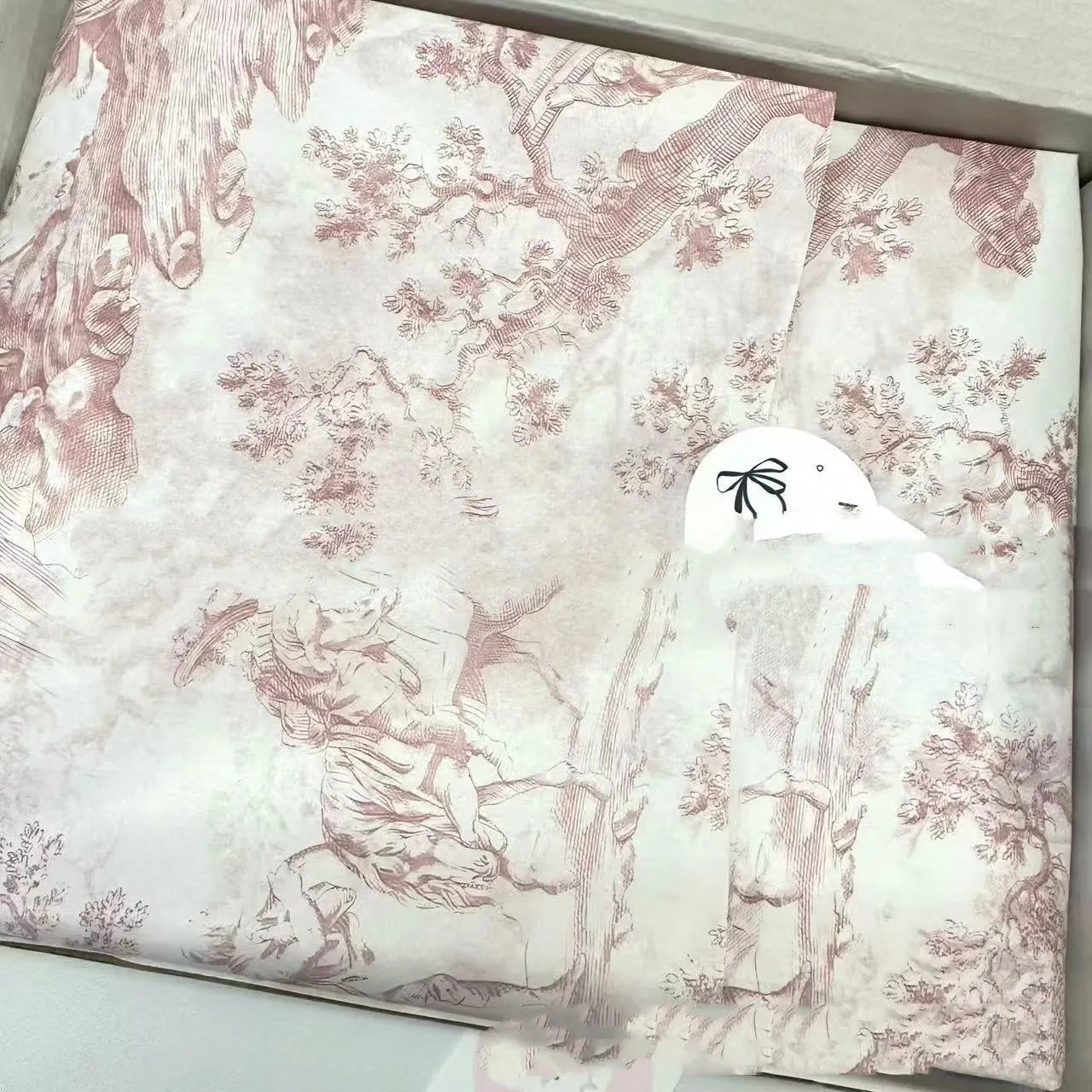 Single sheet of French MG tissue paper in a pink and purple blend, showing its large 50x70cm size.
