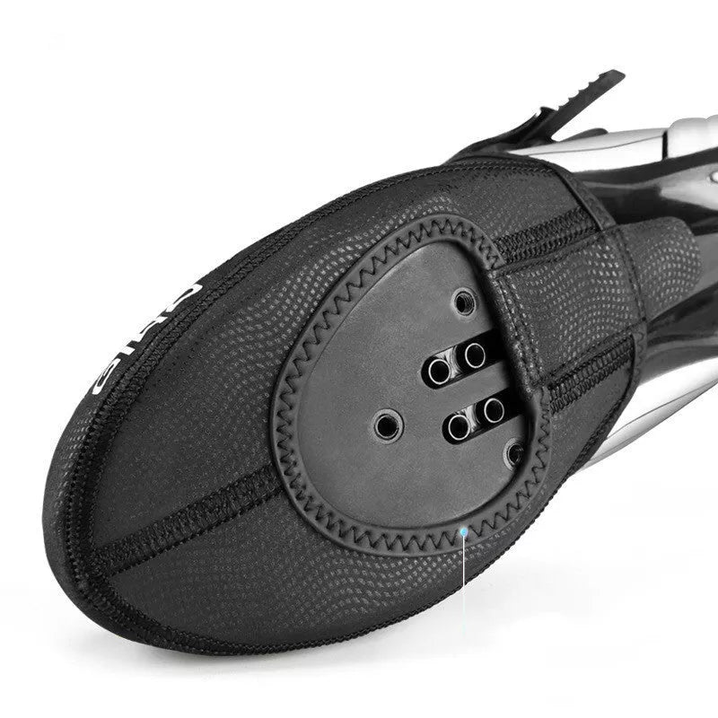 Windproof and warm self-locking riding shoe tip cover for mountain and road bikes