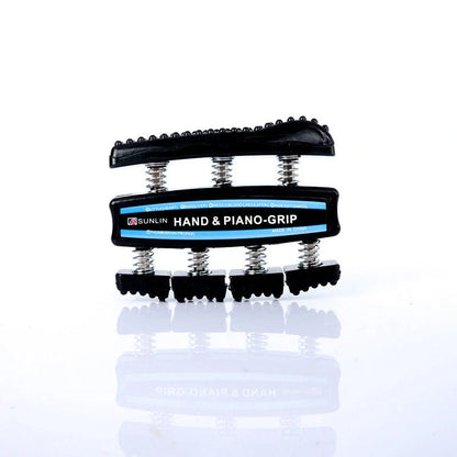 Durable ABS hand grip trainer for finger strength and rehabilitation, available in black and red