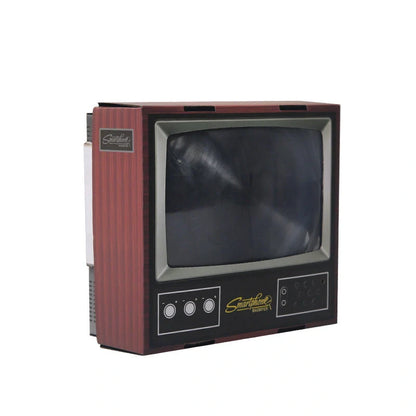 Vintage TV-styled phone magnifier for 8'' screen projection, black color