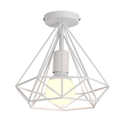 Adjustable ceiling lamp with black finish and extended line against white ceiling