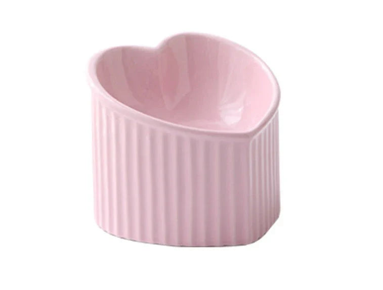 Elevated Ceramic Pet Bowl with Angled Design for Comfortable and Hygienic Feeding