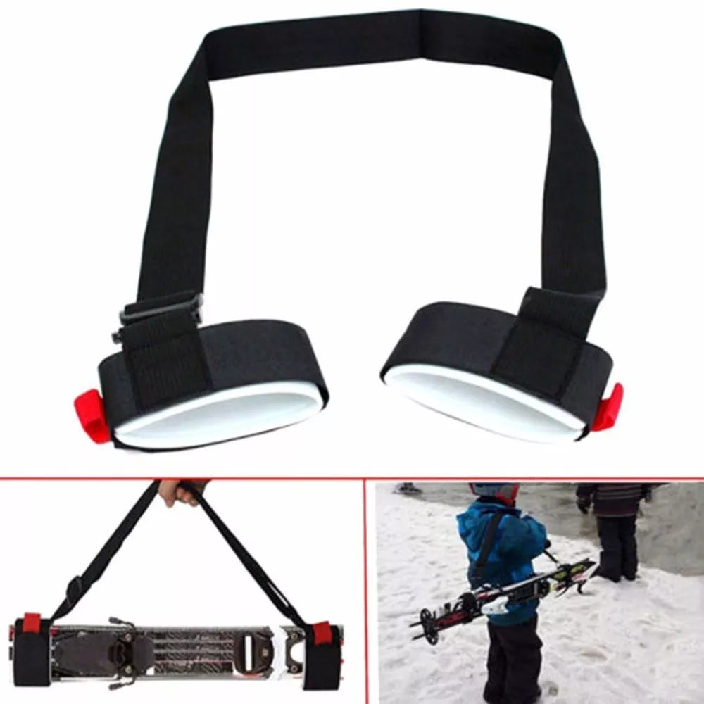 Adjustable Skiing Pole Shoulder Hand Carrier with black nylon strap