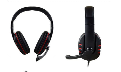 Warlord wired gaming headset with microphone, 3.5mm plug, 40mm drivers, blue or red, 1.2m cable