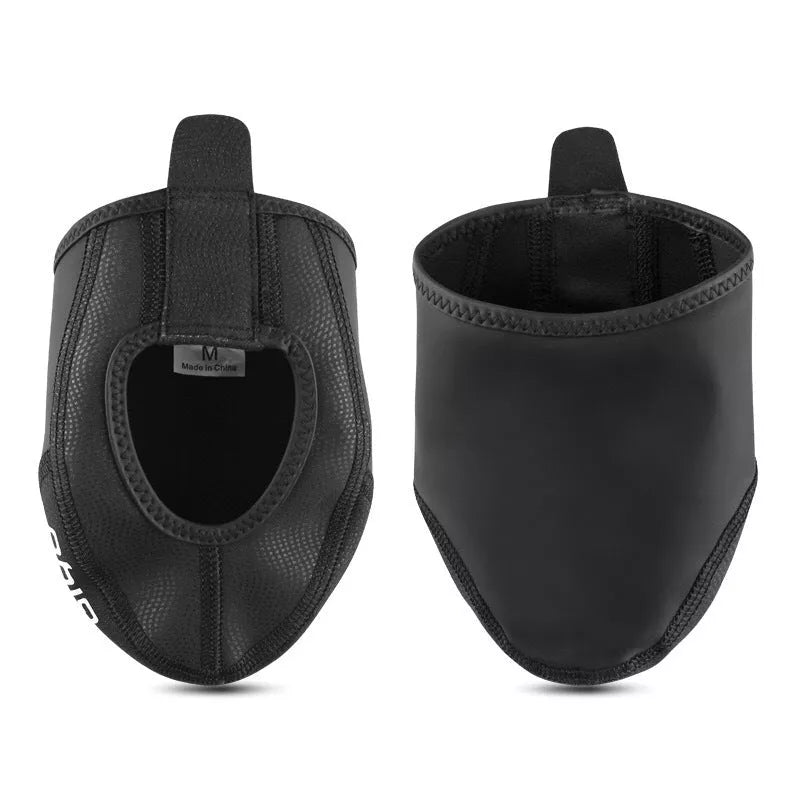 Windproof and warm self-locking riding shoe tip cover for mountain and road bikes