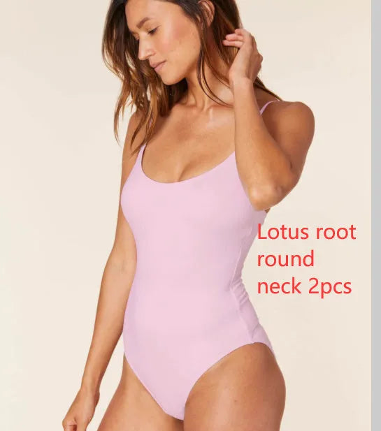 Women's backless string tie bikini set in solid colours showing triangle silhouette design